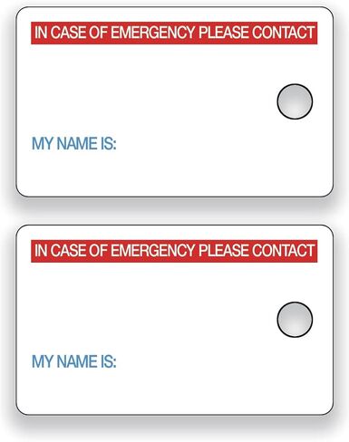 TLC Safety By Design My Pets Dog Cat are Home Alone Emergency Alert I.D. 2 Pk. Plastic Key Tags with Contact Call Card (Standard Set of 2, Pets Home Alone Key Tag Set) in Saudi Arabia