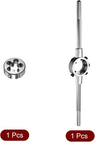 uxcell 38mm ID Round Die Stock Holder Adjustable Wrench for M12-M16 Round Die, M16 x 1.5 Metric Round Die Machine Thread Threading Die 38mm OD in Saudi Arabia
