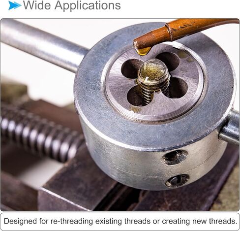قالب إصلاح خيط دائري CoCud، قالب 12-32 UNF 20 مم OD، أداة خيوط الأنابيب الفولاذية الأسطوانية مع 4 فتحات للرقائق - (التطبيقات: لإصلاح الخيوط) in Kuwait
