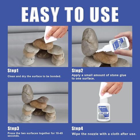 غراء الحجر، غراء رخامي شفاف مقاوم للماء 30 جرام، غراء من الحجر إلى الأحجار لربط الحجر والمواد الأخرى، غراء فوري للغاية للحجر والرخام والحجر الاصطناعي in Kuwait