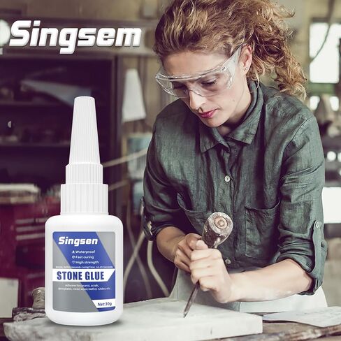 غراء الحجر، غراء رخامي شفاف مقاوم للماء 30 جرام، غراء من الحجر إلى الأحجار لربط الحجر والمواد الأخرى، غراء فوري للغاية للحجر والرخام والحجر الاصطناعي in Kuwait