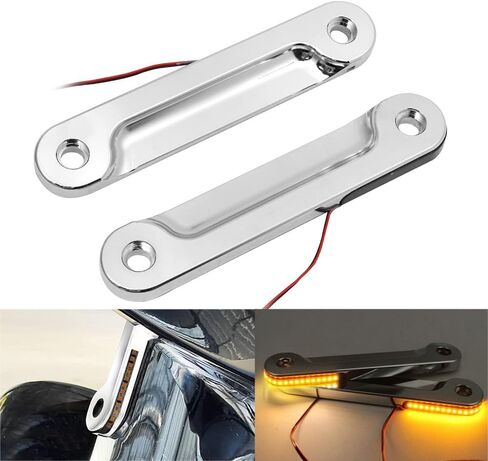 دراجة نارية LED فلوش شوكة بدوره مصباح إشارة بين قوسين يناسب ل هارلي بجولة شارع الإنزلاق الطريق الملك إلكترا الإنزلاق 1998-2023 2022 2021 in Saudi Arabia