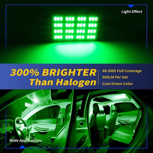 ملحقات مصابيح LED الداخلية للسيارة مع 194 168 T10 / BA9S / DE3175 6418 211-2 578 محولات فسطون، مصابيح لوحة 48-SMD لأضواء لوحة الترخيص لخريطة القبة وباب السيارة (أرجواني) in Kuwait