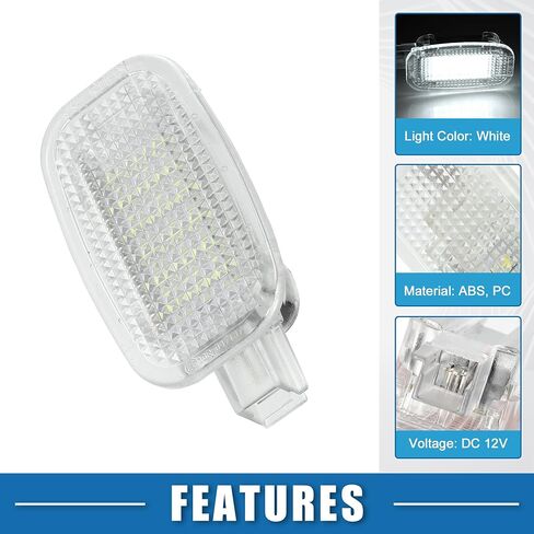 A ABSOPRO Interior Trunk Light Courtesy Footwell Boot Lamp No.A2218200401 for Mercedes-Benz C300 CLA250 E350 GL320 GLC300 GLE350 ABS PC White (Set of 2) in Saudi Arabia