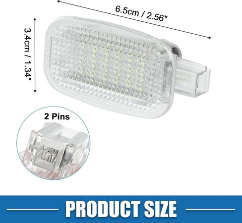 A ABSOPRO Interior Trunk Light Courtesy Footwell Boot Lamp No.A2218200401 for Mercedes-Benz C300 CLA250 E350 GL320 GLC300 GLE350 ABS PC White (Set of 2) in Saudi Arabia