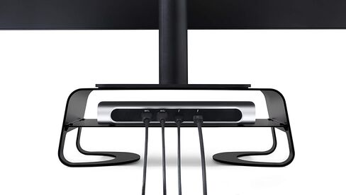 حامل شاشة Twelve South Curve Riser | حامل سطح مكتب مريح مع رف تخزين لجهاز iMac والشاشات، أسود مطفي in Kuwait