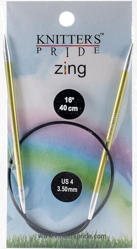 Knitter's Pride KP140067 Zing Fixed Circular Needles 16"-Size 4/3.5mm in Saudi Arabia
