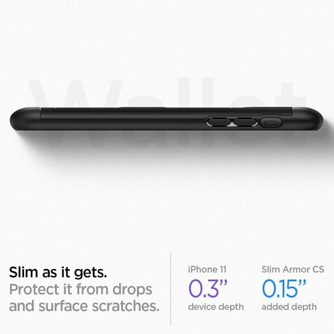 Spigen Slim Armor CS Designed for iPhone 11 Case (2019) - Black in Saudi Arabia