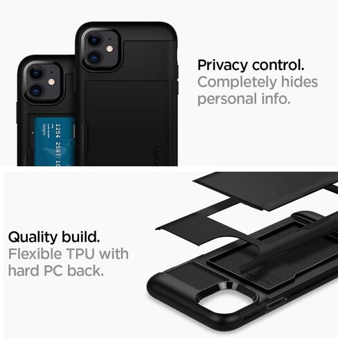 Spigen Slim Armor CS Designed for iPhone 11 Case (2019) - Black in Saudi Arabia