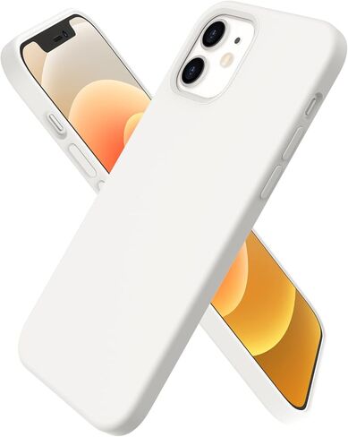 ORNARTO متوافق مع حافظة iPhone 12، متوافقة مع حافظة iPhone 12 Pro، حافظة هاتف من السيليكون السائل النحيف 3 طبقات مغطاة بالكامل بمطاط الجل الناعم مقاس 6.1 بوصة-أبيض in Saudi Arabia