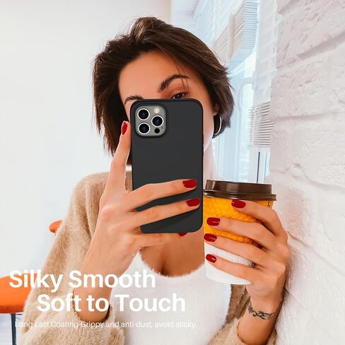 ORNARTO متوافق مع حافظة iPhone 12، متوافقة مع حافظة iPhone 12 Pro، حافظة هاتف من السيليكون السائل النحيف 3 طبقات مغطاة بالكامل بمطاط الجل الناعم مقاس 6.1 بوصة-أبيض in Saudi Arabia