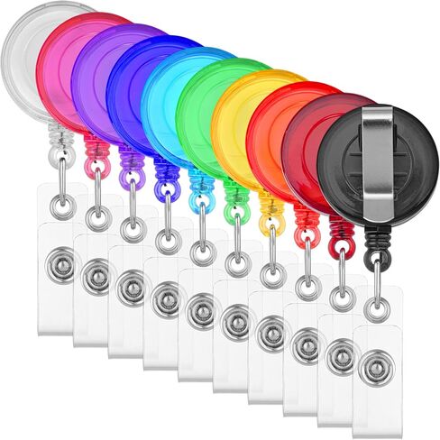Mifflin Retractable ID Badge Reels (Assorted Colors, 20 Pack) w/Snap Strap to Secure Name Card Holder in Saudi Arabia
