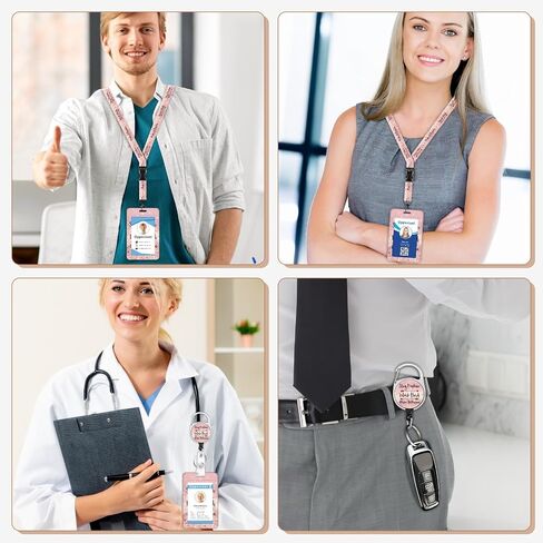 Badge Holder and Heavy Duty Retractable Reel Clip, ID Badge Holders with Retractable Clip, ID Badge Holder with Breakaway Lanyard for Nurse Teacher Student Office, Tropical Leaf in Saudi Arabia