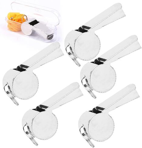 SEVENHEAD Stainless Steel Sports Whistles with Lanyard, Loud Crisp Sound Whistles Bulk Perfect for Coaches, Referees, and Officials in Saudi Arabia