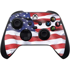 MIGHTY SKINS Glossy Glitter Skin Compatible with Xbox Series X and S Controller - American Flag | Protective, Durable High-Gloss Glitter Finish | Easy to Apply and Change Styles | Made in The USA