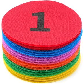 Pack of 30 Round Carpet Marker Sticker Multicolored with Number 1 to 30 for Classroom