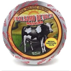 BALSAMO DE VACA MASCURA, Topical Analgesic Ointment, Muscle Pain Relief, Arthritis, Minor Back Pain (3 Oz/Pack of 1)