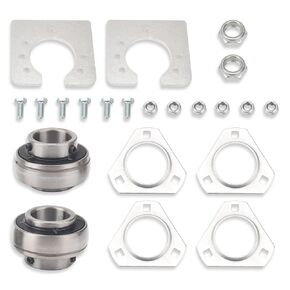 Go-Kart Live Axle Bearing Kit Compatible with Go Karts Mi-ni Bikes/Trikes/Off Road ATV, Mount The Hole in a 3-inch Bolt Ring