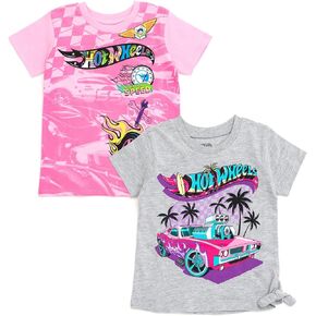 Hot Wheels Girls 2 Pack T-Shirts Toddler to Big Kid