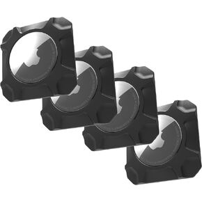 Air tag Holder AirTag Adhesive Case AirTag Stick-On Holder with Adhesive Sticker Ultra-Durable for Airtag Find My Car, Skis,Bike,Wallet,TV Remote,Car,Luggage (4 Packs Square Black)