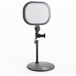 Camera Light for Computer - Video Conference Lighting, Ring Light for Computer Monitor, Podcast Lighting, Light for Zoom, Microsoft Teams, Streaming Twitch, Standing USB LED Ring Light - Center Cam