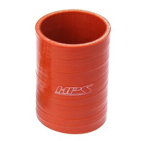 HPS SC-350-L4-HOT Ultra High Temperature 4-Ply Aramid Reinforced Straight Coupler Hose, 4" Length, 3.5" ID, 3.9" OD, 70 psi, Silicone, Orange