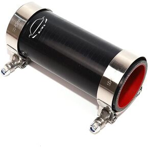 LTI Universal 6" Length 4-Ply Reinforced High Performance 2" ID Straight Silicone Hose Coupler With T Bolt Clamp 304 Stainless Steel (RED, 2")