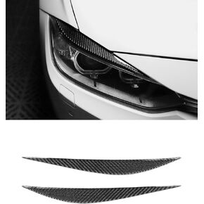 Real Carbon Fiber Car Headlight Eyebrow Decoration Strip Front Head Lamp Eyelid Cover Trim Sticker fit for BMW F30 3-Series 2013-2018