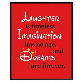 Laughter Quote Wall Art Decor - 8x10 Inspirational Home decoration for Boy, Girl, Kids Bedroom, Office, Living Room - Gift for Women, Men, World Fans- UNFRAMED Poster print