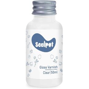Air Dry Clay Varnish,50ml Gloss Finish Glaze for Air Dry Clay, Clay Paint for Pottery Air Dry, High Gloss & Scratch Resistant & Waterproof, Design for Air Dry Clay Pottery (Gloss Varnish)