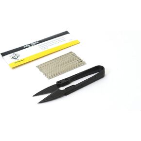John James Saddlers Harness Needles Blunt Tip for Leather Sewing (Pack of 25) + Clippers - Size (5x5) + Clippers