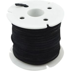 Treasure Gurus 3mm Real Black Leather Lace 25 Yd Spool Jewelry Making Thread Cord Suede