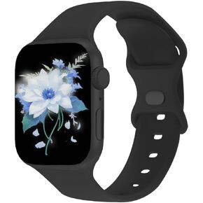 Band Compatible with Apple Watch 38mm 40mm 41mm 42mm 44mm 45mm 49mm, Replacement Soft Silicone Sport Strap for iWatch Series Ultra 9/8/7/6/5/4/3/2/1 SE Women Men