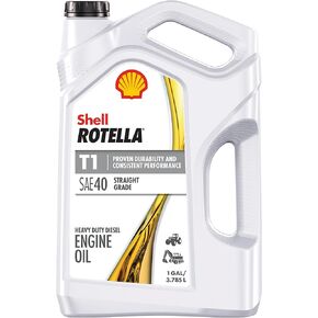 Shell Rotella T1 Conventional SAE 40 Diesel Engine Oil (CF-2/SL, 1-Gallon, Single)