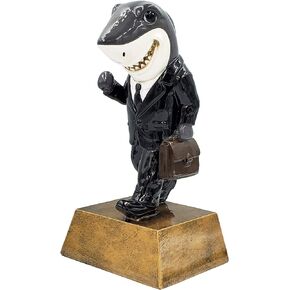 Decade Awards Sales Shark Trophy - 6 Inch Tall | Salesperson Award | Unleash The Power of Recognition with Our Unique Sales Award | Celebrate Victories in Style - Engraved Plate on Request