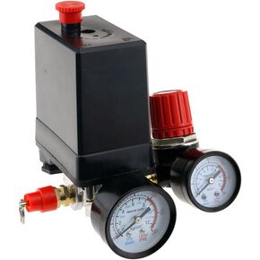 3 Phase Compressor Pressure Switch With Air Regulator Gauge Value