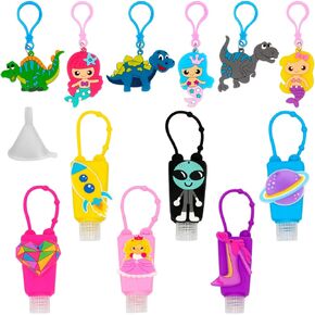 6 PCS Key chains 6 Empty Travel Hand Sanitizer Bottles Keychain Carrier Small Size for Kids 30 ml/1 oz Boys and Girls Gift in Kuwait
