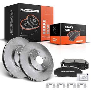 A-Premium 11.81 inch(300 mm) Front Disc Brake Rotors + Ceramic Pads Kit Compatible with Select Acura and Honda Models - CL 2001-2003, TL 1999-2008, TSX 2004-2010, Accord 2003-2011, 6-PC Set
