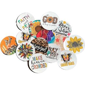Christian Jesus Freshie Cardstock Cut Out Rounds 2" in | 12pk mixed, for Scented Aroma Bead with Mold for Car Freshie Religious Inspirational