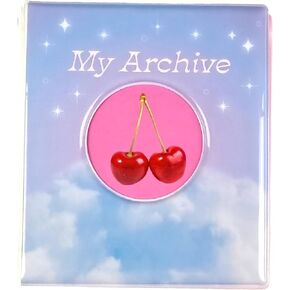 Photocard Binder Holder 80 Pockets 20 Pages, Korean Light Blue Photocards Album Case, Card Protector, Collecting Book