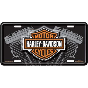 Harley Davidson V Twin Engine License Plate