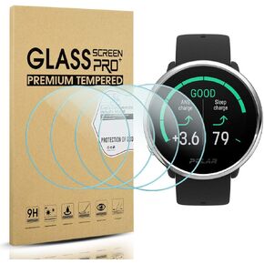 Suoman 4-Pack for Polar Ignite 2/Ignite Watch Screen Protector Tempered Glass, 2.5D 9H Hardness Screen Protector for Polar Ignite Smartwatch
