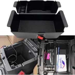 JOJOMARK Compatible with 2018 2019 2020 2021 2022 2023 2024 Wrangler JL and JLU Accessories Center Console Tray Organizer also for Gladiator JT Truck 2020-2023 (JL Black 2019 +)