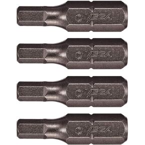 VEGA 7/32" HEX Tamper Proof 1 Inch Security Bits. Professional Grade ¼ Inch Hex Shank, HEX 7/32" Security Bits. 125HT1464A-4 (Pack of 4)