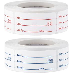 2 Roll Date Stickers Food Date Labels Stickers Freezer Labels Date Stickers to Write Food Containers Labels Frozen Stickers Expiration Date Stickers for Kitchen and Restaurant (1000 PCS)
