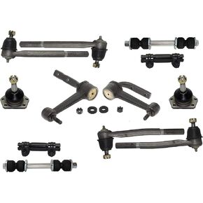 PartsW - 12 Pc Suspension Front Sway Bar Links Tie Rod Ends Adjusting Sleeves Idler Arm Ball Joints Kit Fits CHEVROLET ASTRO 90-05/ GMC SAFARI 90-05 2WD Models