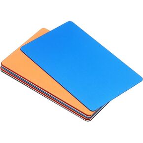 PATIKIL 0.8mm Metal Business Cards, 10 Pack Blank Name Card Laser Engraving Anodized Aluminum for DIY Gift Cards, Multicolor
