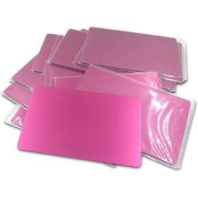 Anodized Aluminum Alloy Metal Blanks Business Cards 86 X 54 X 0.8mm 15PCS Thick Plaque for Engraving (Matte Black)