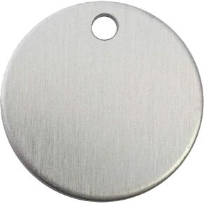 RMP Stamping Blanks, 1 Inch Round with Hole, Aluminum 0.063 Inch (14 Ga.) - 50 pack