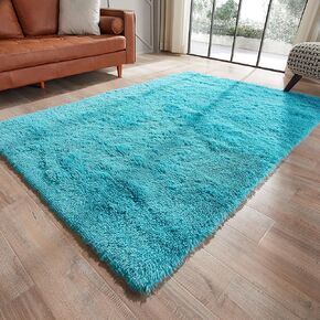 GKLUCKIN Shag Ultra Soft Area Rug, Fluffy 3'X5' Light Grey Plush Indoor Fuzzy Faux Fur Rugs Non-Skid Furry Carpet for Living Room Bedroom Nursery Kids Playroom Decor